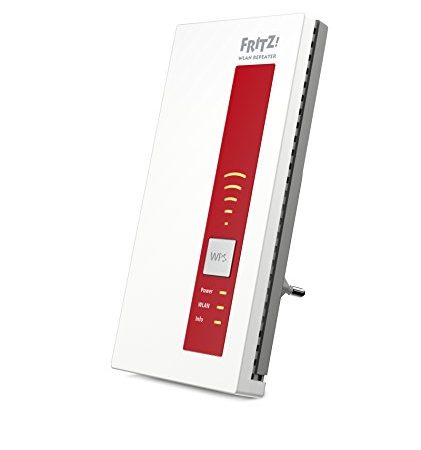 AVM FRITZ!WLAN Repeater 1160 (Dual-WLAN AC + N bis zu 866 MBit/s 5 GHz + 300 MBit/s 2,4 GHz), Rot/Weiß, deutschsprachige Version