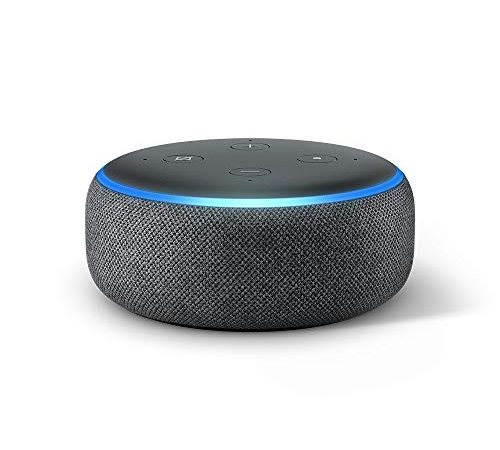 Echo Dot (3. Gen.) Intelligenter Lautsprecher mit Alexa, Anthrazit Stoff