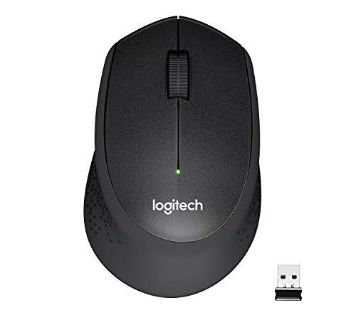 Logitech M330 SILENT PLUS Kabellose Maus, 2,4 GHz mit USB-Nano-Empfänger, 1000 DPI Optical Tracking, 2 Jahre Batterielaufzeit, Kompatibel mit PC, Mac, Laptop, Chromebook - Schwarz