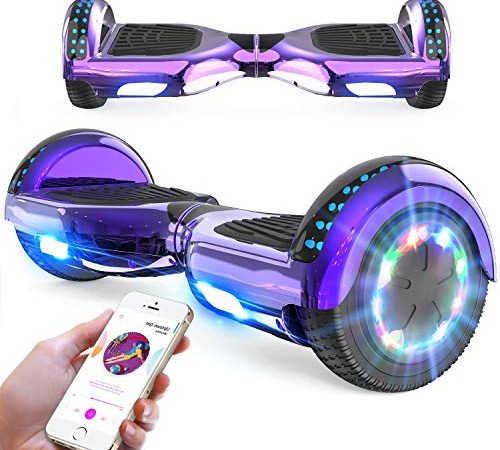 RCB Hoverboard 6,5 Zoll Hoverboards für Kinder und Jugendliche Hoverboards mit Bluetooth - LED Licht Segway mit leistungsstarkem Motor Geschenk für Kinder