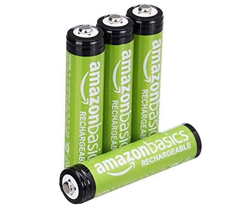 Amazon Basics AAA-Batterien, wiederaufladbar, vorgeladen, 4 Stück (Aussehen kann variieren)