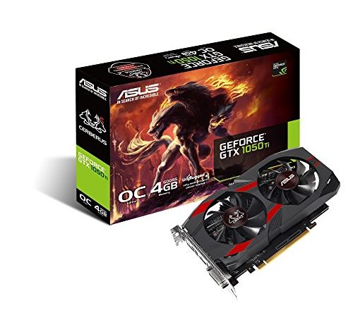 ASUS Cerberus-GTX1050TI-O4G Gaming Grafikkarte (Nvidia, PCIe 3.0, 4GB GDDR5 Speicher, DVI, HDMI, Display Port)