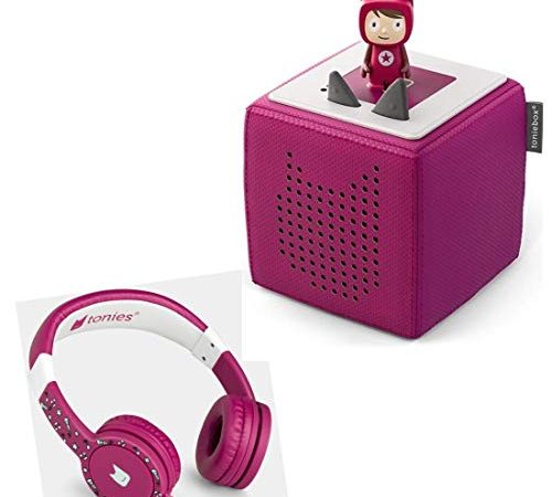 Boxine Toniebox Starterset Beere mit Kreativtonie + Kinderkopfhörer Tonie-Lauscher