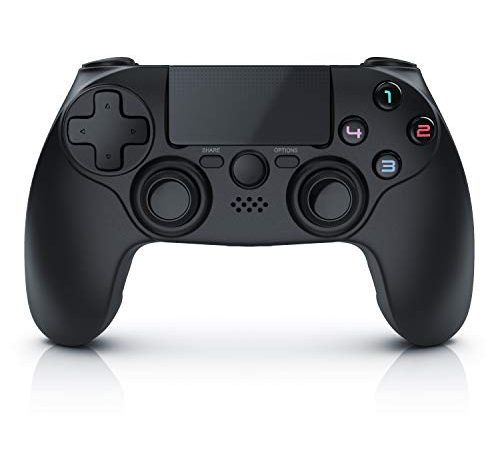 CSL - Wireless Gamepad für PS4 PS4 Pro PS4 Slim - Controller mit Dual Vibration - 3,5 mm Headset Ausgang - Extension Port - Lichtleiste - Touchpad - 3D und Gyrosensor