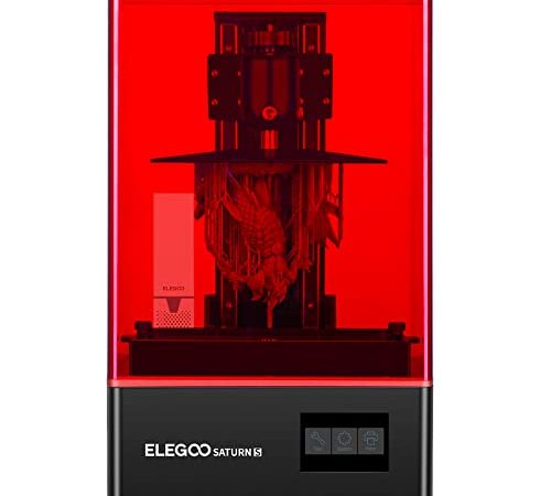 ELEGOO Saturn S Mono MSLA 3D Drucker Resin 3D Drucker, UV Photocuring Resin 3D-Drucker mit 9,1 Zoll 4K Monochrom LCD, Offline Druck, 196 x 122 x 210 mm / 7,71 x 4,80 x 8,26 Zoll Druckgröße