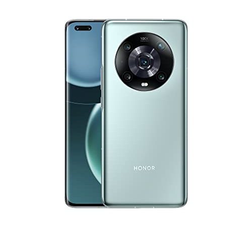 HONOR Magic4 Pro Android-Smartphone, 6.81 Zoll Handy, 8+256 GB, 120 Hz, Dual-SIM mit 50-MP-Triple-Kamera, Cyan