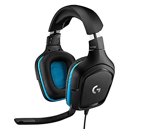 Logitech G432 kabelgebundenes Gaming-Headset, 7.1 Surround Sound, DTS Headphone:X 2.0, Bügelmikrofon mit Flip-Stummschaltung, Ohrpolster mit Kunstleder, PC/Mac/Xbox One/PS4/Nintendo Switch - Schwarz