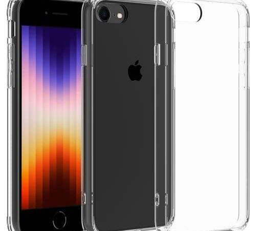 Restoo für iPhone SE 2022 Hülle,iPhone 7/8/SE 2020 Hülle, Schlanke Durchsichtige Hülle mit Hartem PC-Rücken, Weicher TPU-Stoßstange [Kratzfest] [Stoßdämpfung] für iPhone 4.7 Zoll,Klar