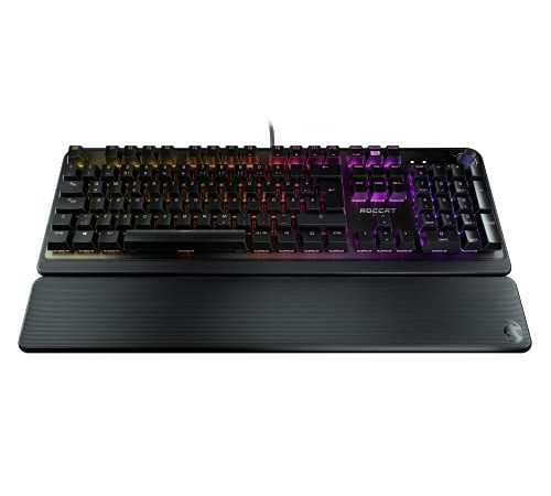 Roccat Pyro - Mechanische RGB Gaming Keyboard mit RGB-Beleuchtung (DE Layout), schwarz