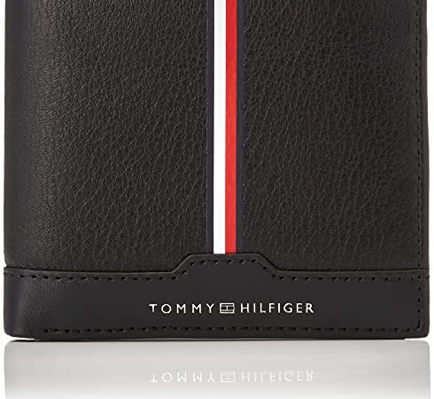 Tommy Hilfiger Herren-Geldbörse TH Downtown, dreifach gefaltet, Schwarz, OS