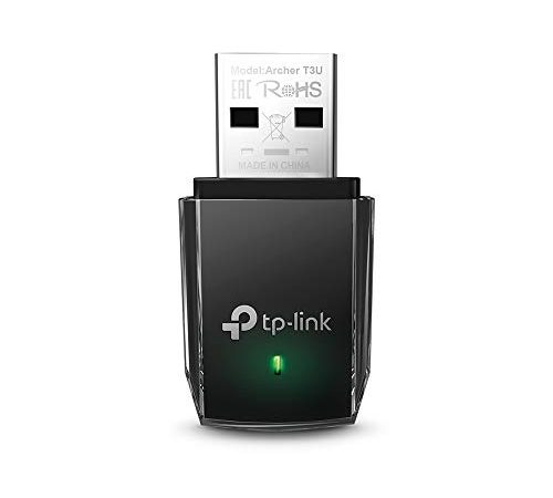 TP-Link Archer T3U AC1300 USB WLAN Stick Adapter (867Mbit/s (5GHz), 400Mbit/s (2,4GHz) 802.11ac, USB 3.0, MU MIMO, unterstützt Windows 10/8.1/8/7/XP,Mac OS X) schwarz