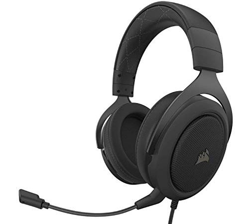 Corsair HS60 PRO - 7.1 Virtual Surround Sound Gaming Headset mit USB DAC - funktioniert mit PC, Xbox Series X, Xbox Series S, Xbox One, PS5, PS4 und Nintendo Switch - Carbon (CA-9011213-NA)