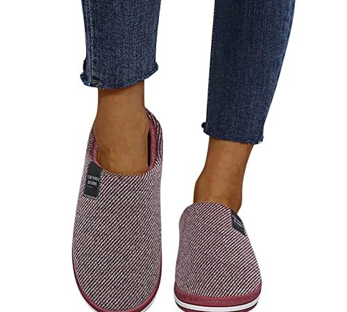 Hausschuhe Damen Herren,Pantoffeln Baumwolle Plüsch Wärme Weiche Herbst und Winter, Anti Rutsch Pantoffeln Hüttenschuhe Plüsch Warme Paare Slippers Hausschuhe Männer Drinnen Outdoor/Indoor