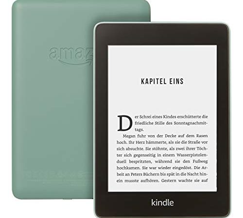 Kindle Paperwhite, wasserfest, 6 Zoll (15 cm) großes hochauflösendes Display, 32 GB – mit Werbung – Grün (Vorgängermodell – 10. Generation)