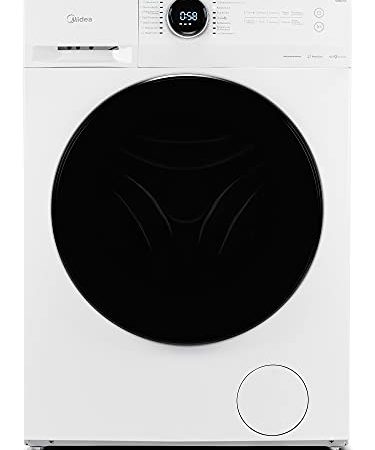 Midea MF200D86B-1452 Waschtrockner / 8/6kg Waschen/Trocknen / 48cm tief Slim Design / Steam Care / 1400 U/min / HealthGuard-System / Lunar Dial Kombi-Display / Nachlegefunktion / AquaStop