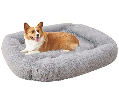BOENTA hundebett mittelgroße Hunde, katzenbett flauschig, hundebett kleine Hunde, hundekissen, katzenkissen, hundekorb, hundebett flauschig, hundebett waschbar (80x70x15cm)