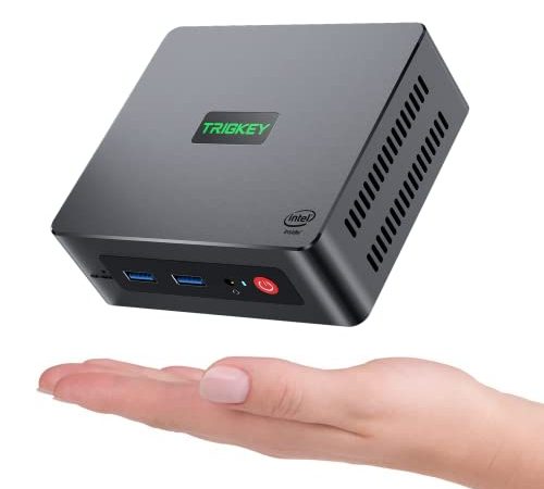 Mini PC W11 Pro Intel N5100 Mini Computer 16G DDR4 500G M.2 SSD TRIGKEY Green G3 Arbeitscomputer, 4K Dual HDMI Output, WiFi 5, Bluetooth, Zoom, Ms Office