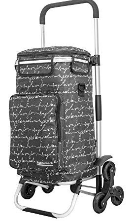 Rubberneck Einkaufstrolley - Klappbarer Einkaufswagen - Kühlfach - Höhenverstellbarer Griff - Schwarz