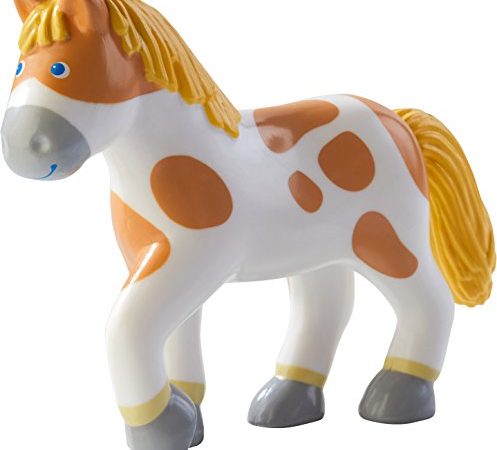 HABA 303677 - Little Friends – Pferd Flecki | Hübsche Pferdefigur aus strapazierfähigem Kunststoff für lange Spielfreude