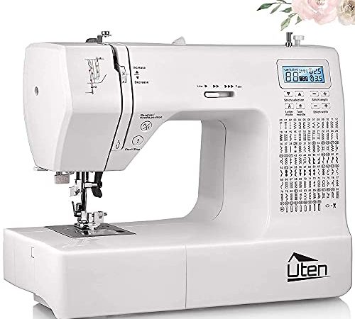 Uten Nähmaschine Elektronisch Freiarm mit 200 Stiche, Für Profi Anfänger DIY Begeister Sewing Machine