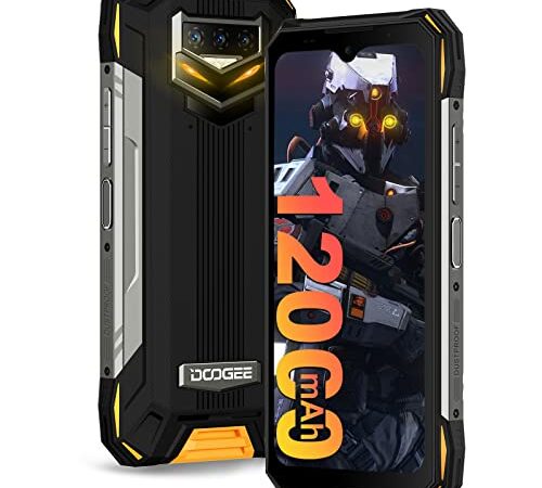 DOOGEE S89 Outdoor Handy Ohne Vertrag 12000 mAh Akku 33W Schnellladung, 8GB + 128GB Outdoor Smartphone Nachtsichtkamera 48MP AI Triple Kamera, Android 12 6.3" FHD+ Display, NFC/OTG [2022] Orange