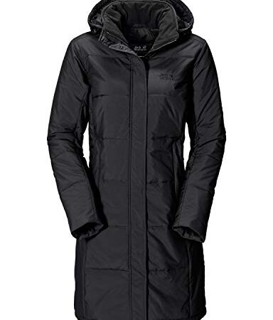 Jack Wolfskin Damen Iceguard Mantel, Schwarz (Black), XL