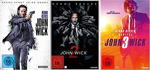 John Wick 1-3 Kapitel 1+2+3 / Teil 1+2+3 [DVD Set]
