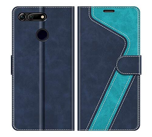 MOBESV Handyhülle für Honor View 20 Hülle Leder, Honor View20 Klapphülle Handytasche Case für Honor View 20 / Honor View20 Handy Hüllen, Modisch Blau