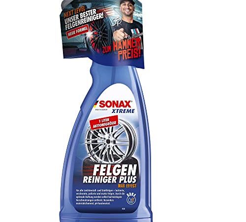 SONAX XTREME FelgenReiniger PLUS (1 Liter) effiziente Reinigung aller Leichtmetall- und Stahlfelgen sowie lackierte, verchromte und polierte Felgen | Art-Nr. 02313000