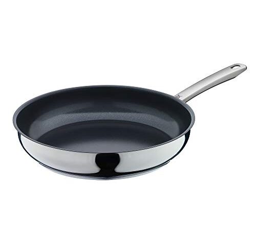 WMF Devil Bratpfanne Induktion 28 cm, Cromargan Edelstahl beschichtet, Keramikbeschichtung, Edelstahlgriff, backofenfest