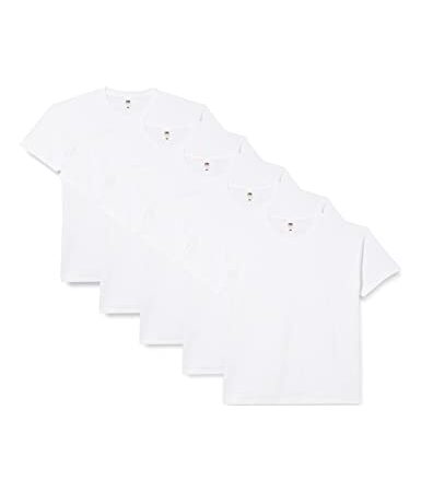 Fruit of the Loom Herren Original T. T-Shirt, weiß, L (5er Pack)