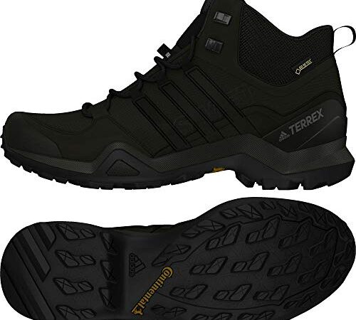 adidas Herren Terrex Swift R2 Mid Gtx Trekking Wanderhalbschuhe, Schwarz, 46 EU