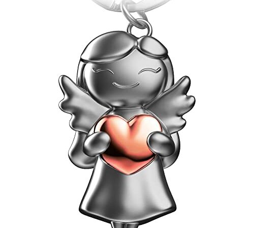 FABACH Schutzengel Schlüsselanhänger Star mit Herz - Engel Glücksbringer Schlüsselanhänger Liebe - Geschenk Schutzengel Glücksbringer - Süßer Engel mit Herz als Geschenkidee für Freundin