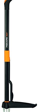 Fiskars Unkrautstecher, Länge: 1 m, Rostfreie Stahl-Arme/Kunststoff-Griff, Schwarz/Orange, Xact, 1020126