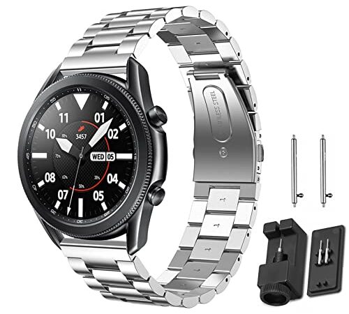 FuzeDa Armband für Samsung Galaxy Watch 3 45mm/Galaxy Watch 46mm/Huawei Watch GT 2 46mm, 22mm Rostfreier Edelstahl Ersatzband für Samsung Gear S3 Frontier/Classic/Huawei Watch GT3 /3 pro