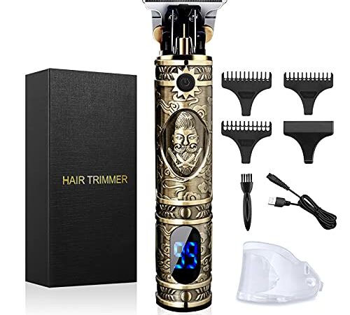 Haarschneidemaschine, Haarschneider Professionelles Trimmer Herren Bartschneider Langhaarschneider Haarschneidemaschine Profi Friseur Wiederaufladbarer Der Konturen Haartrimmer Mit Führungskämmen (#1)