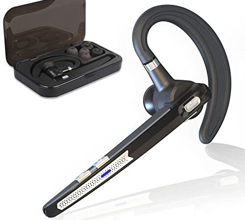 HonShoop Headset mit Mikrofon Bluetooth Kopfhörer Kabellos In Ear Freisprech Headset Wireless kompatibel mit iPhone Android Handy PC Mac für Office Fahren
