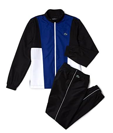 Lacoste-Ensemble Survêtement hom-WH0877-00, Schwarz/Blau/Weiß/Schwarz, M.