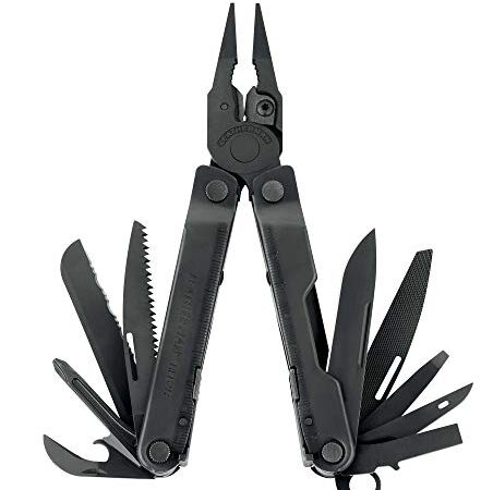 LEATHERMAN - Rebar, kompaktes Multi-Tool mit 17 wichtigen Werkzeugen, Schwarz mit MOLLE Holster