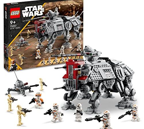 LEGO 75337 Star Wars AT-TE Walker, Bewegliches Spielzeugmodell, Set mit Minifiguren inkl. 3 Klonsoldaten, Kampfdroiden und Zwergspinnendroide
