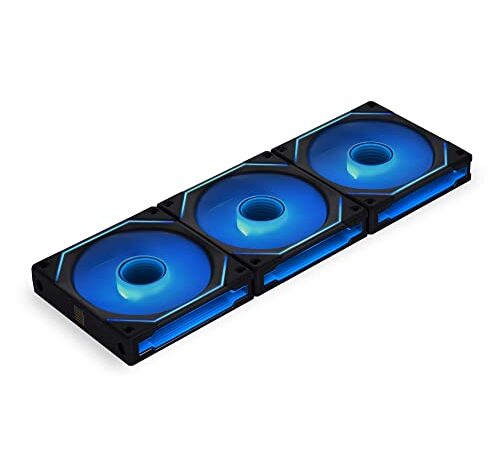 Lian Li PC Gehäuselüfter 120mm ARGB Lüfter, Schwarz, 3 Stück “Uni Fan SL-INF 120” - Leise Und Effizient 7 PIN Gaming PC Lüfter 120mm Fan Mit Einstellbarer Beleuchtung