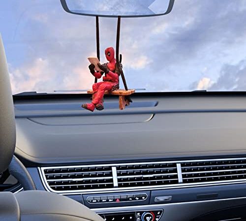 Lustige Anime Deadpool Anime Rückspiegel Dekoration Anhänger Autoinnenraum Anime Puppe Auto anhanger personalisiert Auto rückspiegel anhänger Auto innendekoration