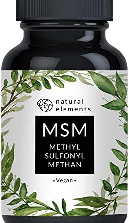 MSM Kapseln - 365 vegane Kapseln - Laborgeprüfte 1600mg Methylsulfonylmethan (MSM) Pulver pro Tagesdosis - Ohne Magnesiumstearat, hochdosiert und in Deutschland produziert