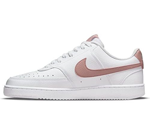 Nike Damen Court Vision Low Next Nature Sneaker, White/PINK Oxford, 39 EU