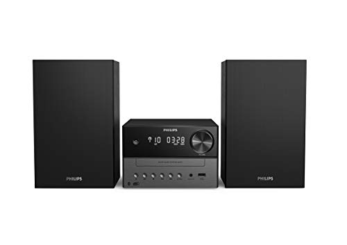 Philips Mini Stereoanlage mit Bluetooth / HiFi-System, DAB+, UKW-Radio, USB, CD-Player, MP3, Bassreflex-Lautsprecher, Digitale Sound Kontrolle, 18 W / Philips Audio TAM3505/12