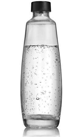 SodaStream - Wiederverwendbare Wasserflasche zum Karbonisieren (1l, Glas, nur kompatibel mit SodaStream Duo)