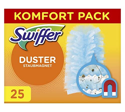 Swiffer Staubmagnet (25 Tücher) Staubwedel ideal gegen Staub, Tierhaare & Allergene (5 x 5)