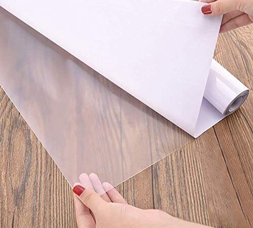Transparent Klebefolie Selbstklebende Folie 30cm×300cm Tisch Buchfolie Wandschutzfolie Durchsichtige Hitzebeständige Küchenfolie Hochglanz Einbandfolie für Bücher