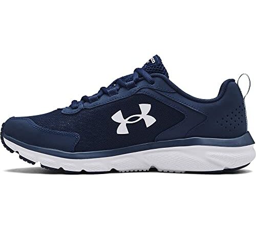 Under Armour Herren UA Charged Assert 9, atmungsaktive Laufschuhe, leichte Sportschuhe , Academy White White , 44 EU