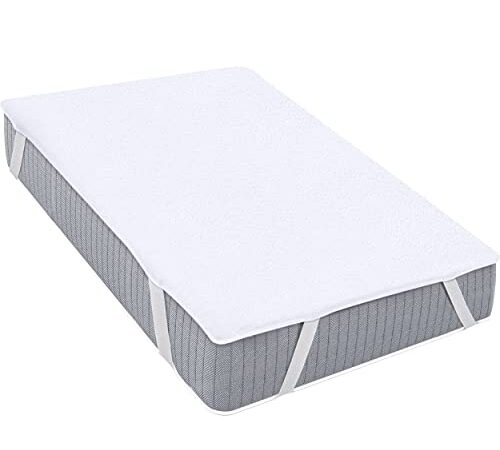 Utopia Bedding Wasserdichter Matratzenschoner 90 x 200 cm, Atmungsaktive Matratzenauflage, Matratzenschutz Mit Elastischen Eckgurten, Matratzenbezug